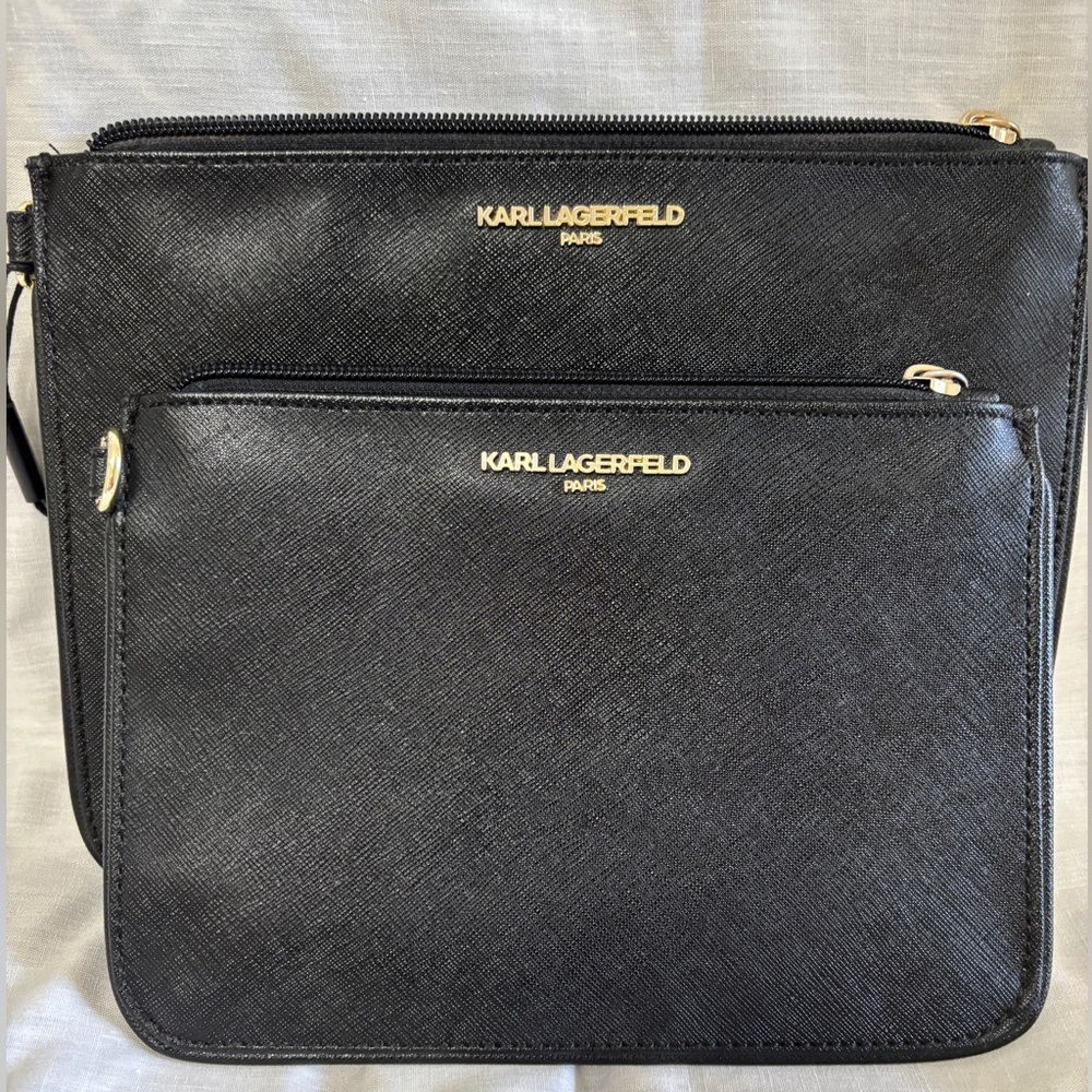Karl Lagerfeld Paris Black Clutch 2 piece set